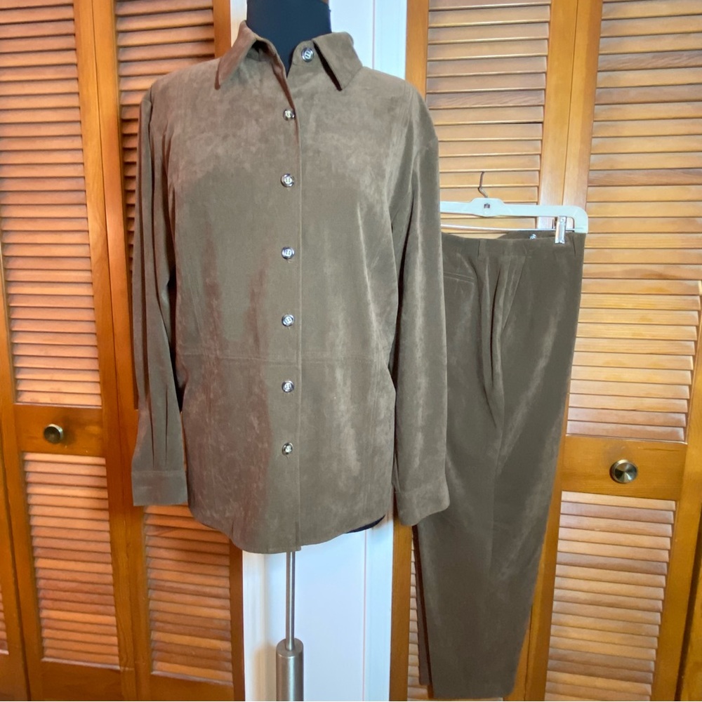 Talbots Faux Ultra Suede Pants 14 Petite (top sold separately)